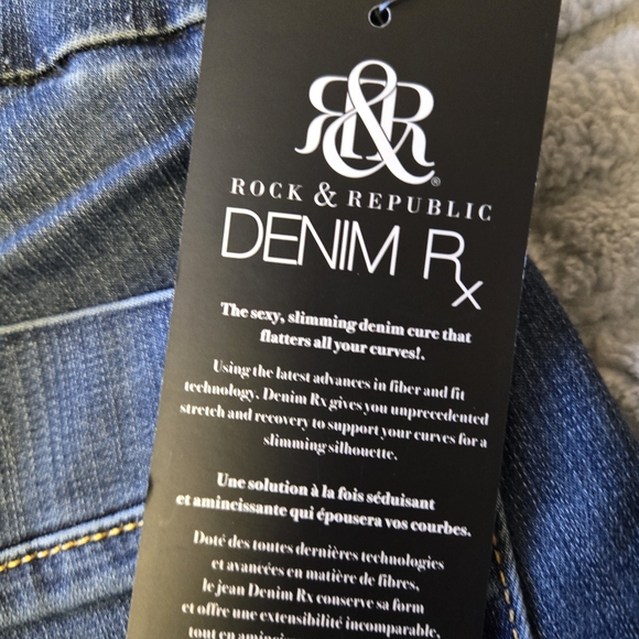 Rock & Republic Women's Denim RX Dark Blue 8 Long - Picture 3 of 4